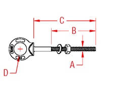 Shoulder Eye Bolt Line Drawing
